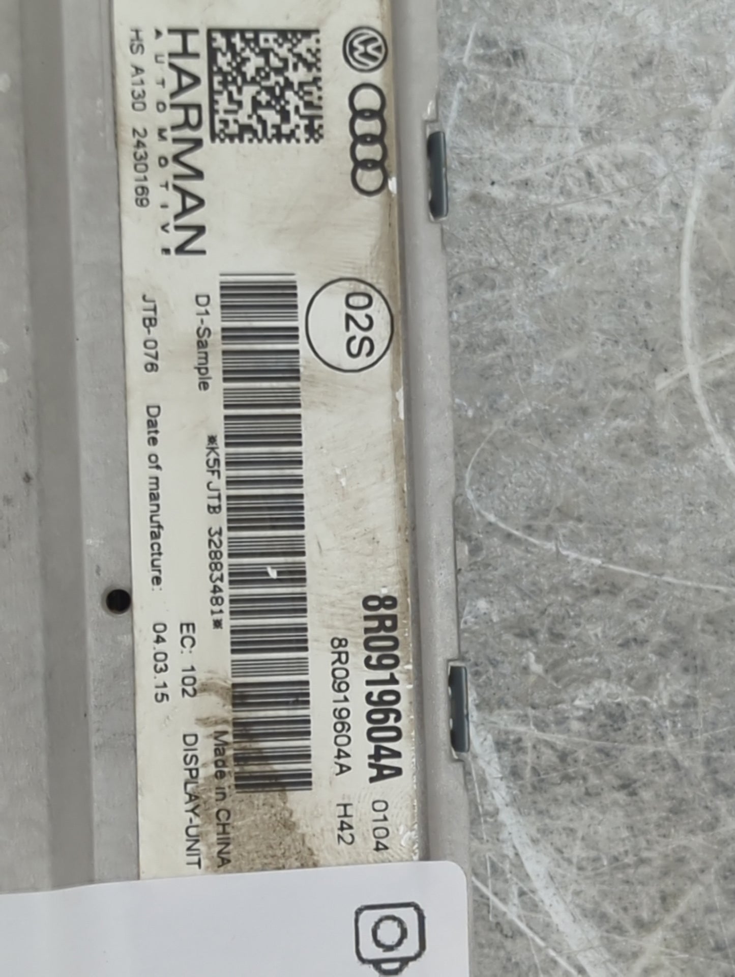 2013-2016 Audi A4 Information Display Screen 1452834 - Oemusedautoparts1.com