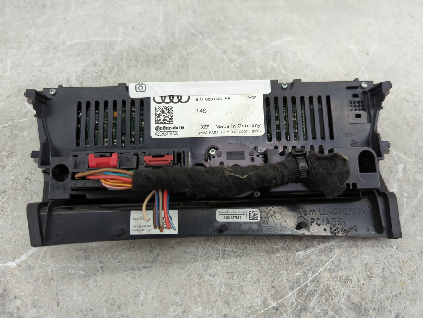 2013-2016 Audi A4 Climate Control Module Temperature AC/Heater Replacement P/N:8K1820043AP A2C92379700 Fits OEM Used Auto Pa