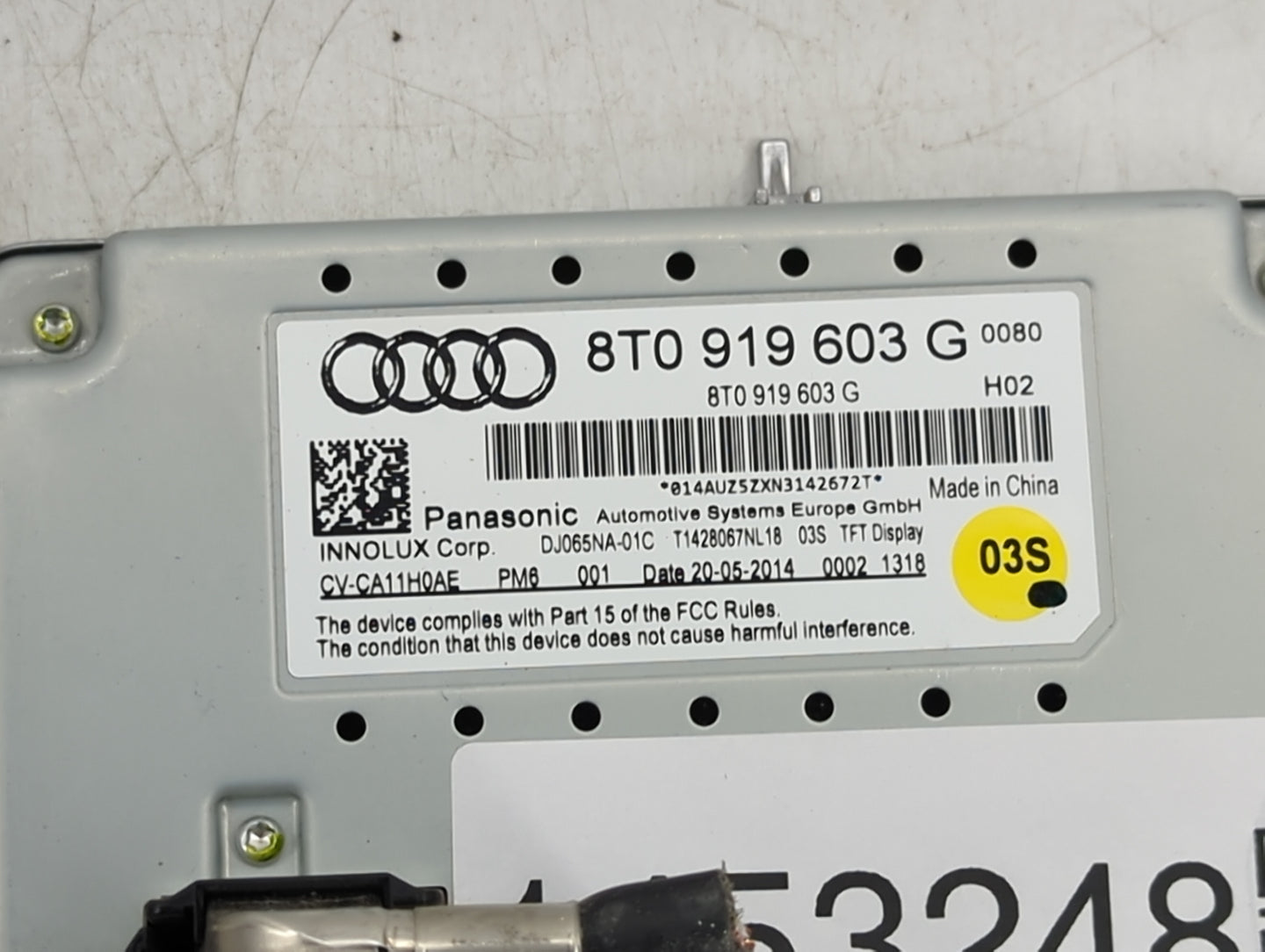 2013-2016 Audi A4 Information Display Screen - Oemusedautoparts1.com