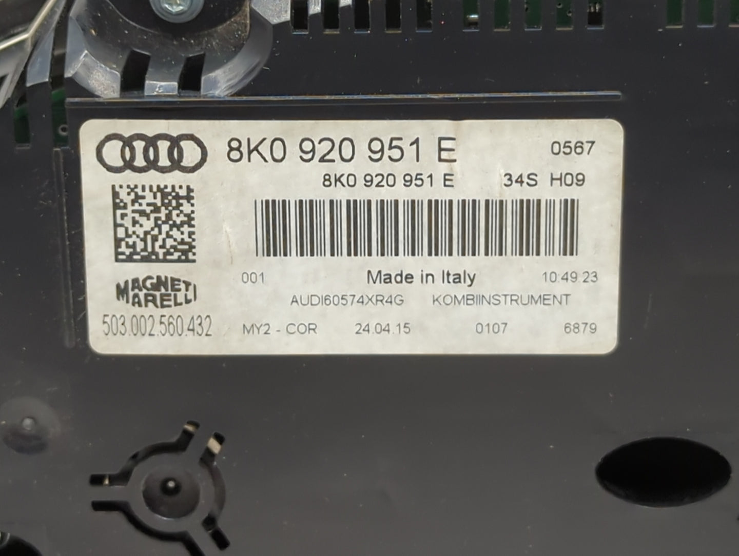 2013-2016 Audi A4 Instrument Cluster Speedometer Gauges P/N:8K0920951E 503002560432 Miles:134K Fits Fits 2013 2014 2015 2016