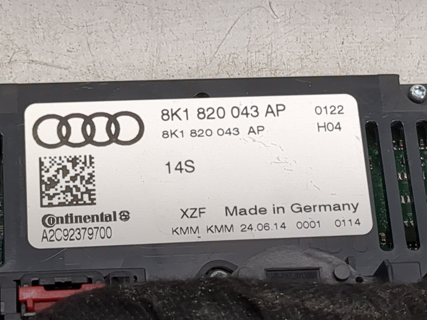 2013-2016 Audi A4 Climate Control Module Temperature AC/Heater Replacement P/N:8K1 820 043 AP Fits Fits 2013 2014 2015 2016 