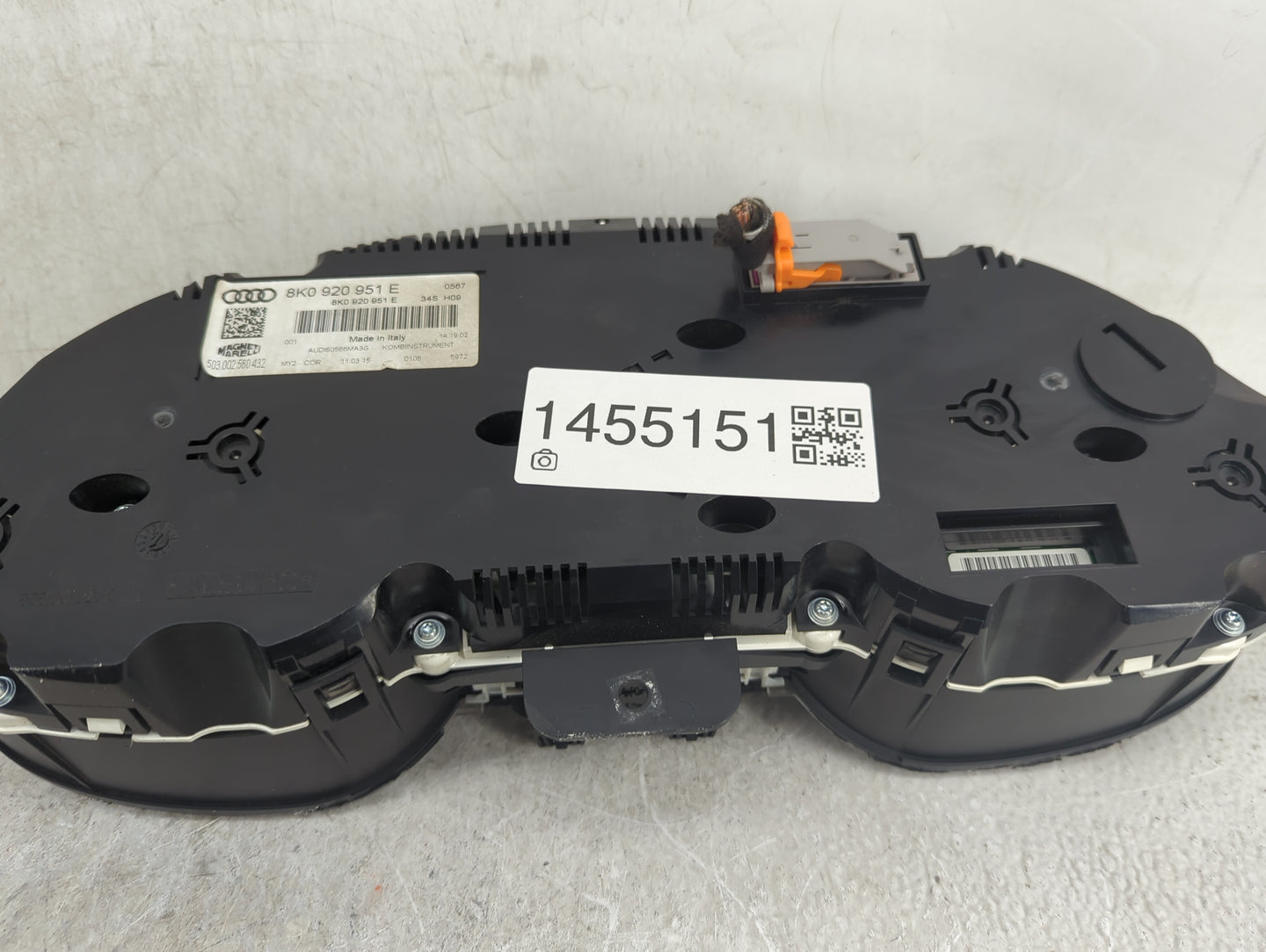 2015 Audi A4 Instrument Cluster Speedometer Gauges P/N:8K0920951E 503002560432, AUDI60566MA3G Miles:120K Fits OEM Used Auto 