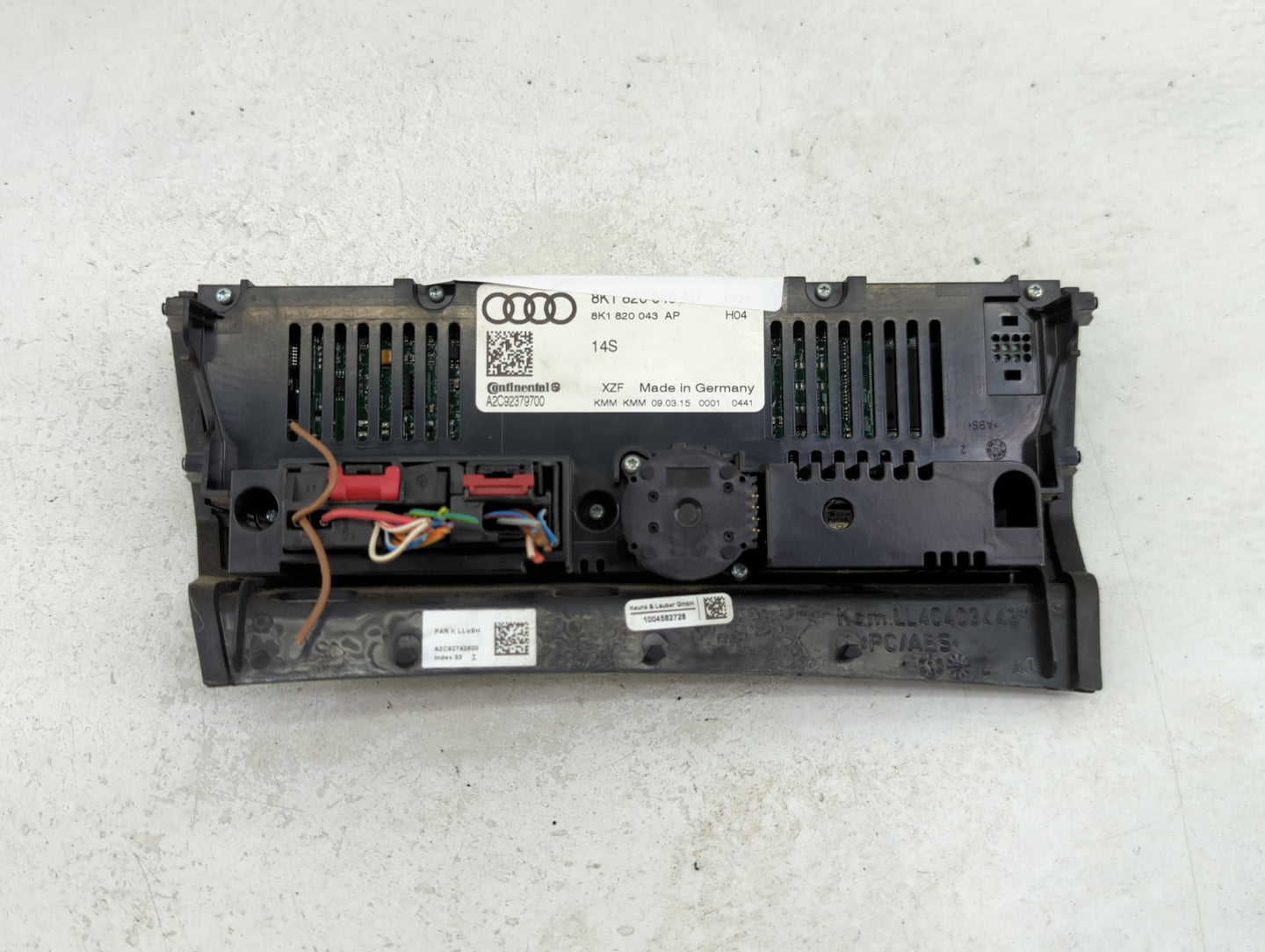 2013-2016 Audi A4 Climate Control Module Temperature AC/Heater Replacement Fits Fits 2013 2014 2015 2016 2017 OEM Used Auto 