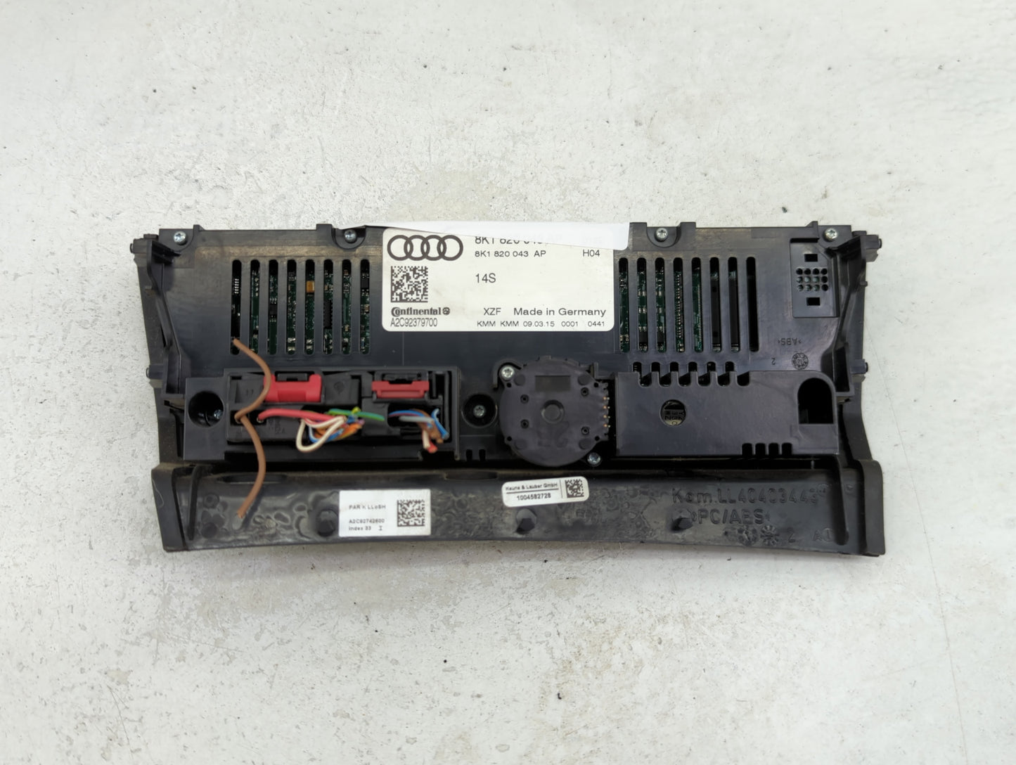2013-2016 Audi A4 Climate Control Module Temperature AC/Heater Replacement Fits Fits 2013 2014 2015 2016 2017 OEM Used Auto 
