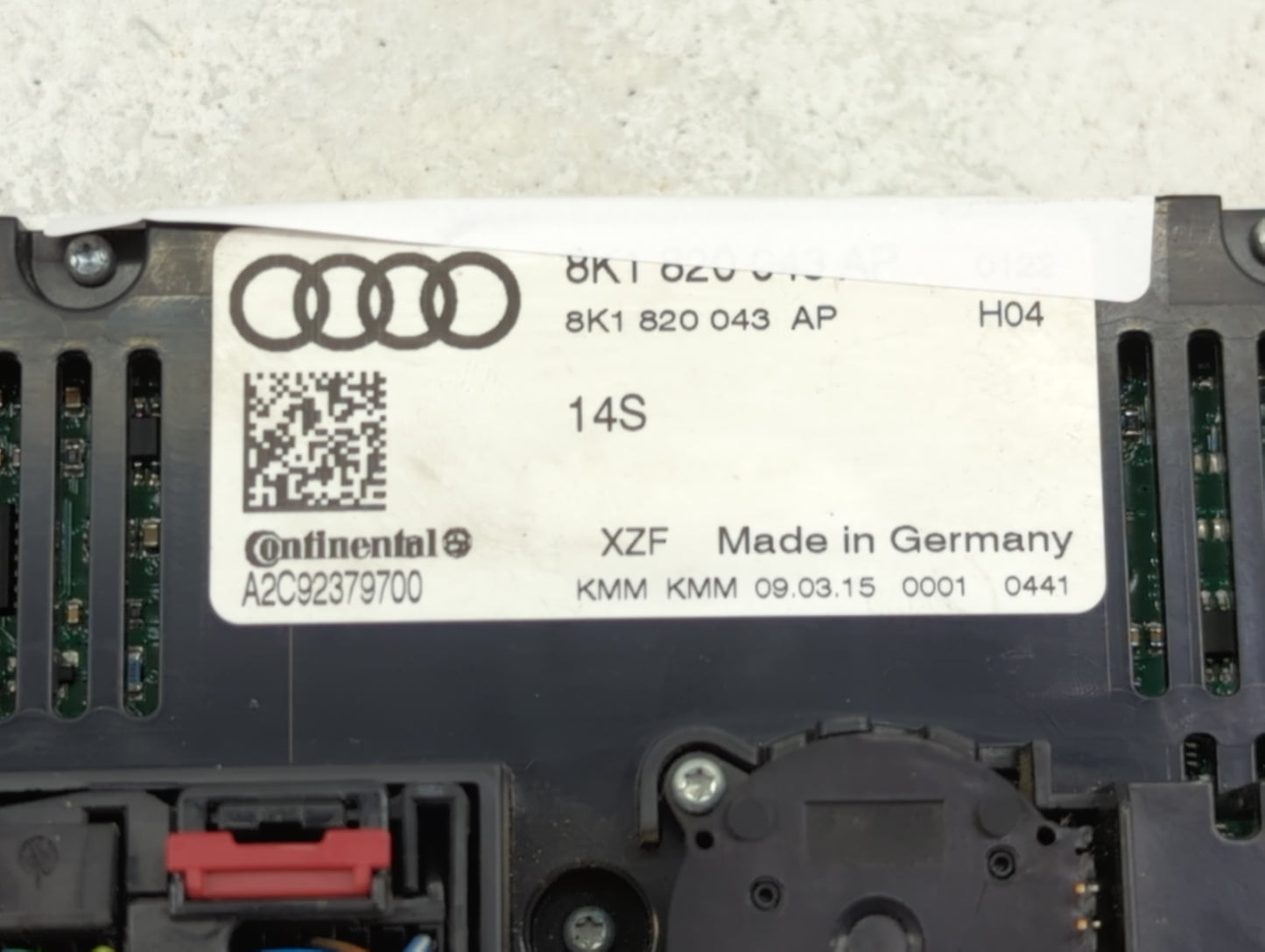 2013-2016 Audi A4 Climate Control Module Temperature AC/Heater Replacement Fits Fits 2013 2014 2015 2016 2017 OEM Used Auto 