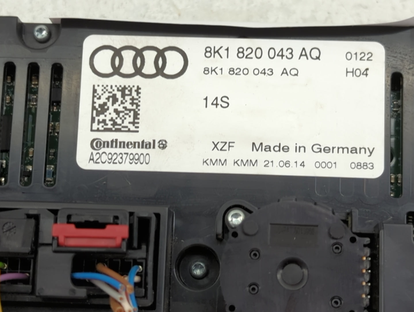 2013-2016 Audi A4 Climate Control Module Temperature AC/Heater Replacement P/N:8K1 820 043 AQ Fits Fits 2013 2014 2015 2016 