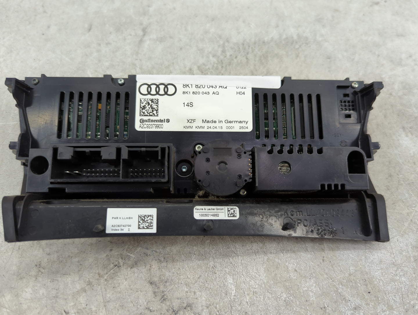 2013-2016 Audi A4 Climate Control Module Temperature AC/Heater Replacement P/N:8K1 820 043 AQ Fits Fits 2013 2014 2015 2016 