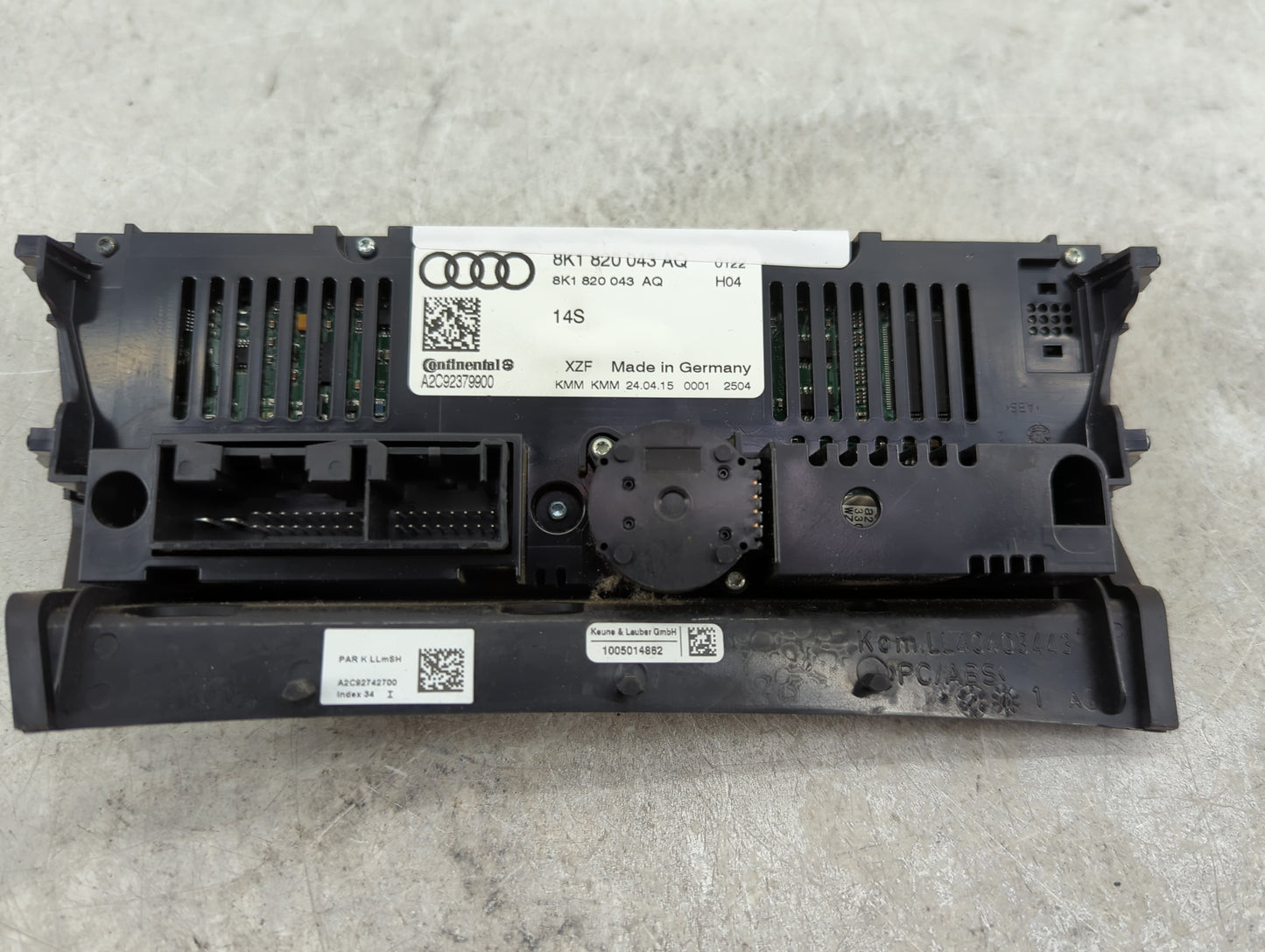 2013-2016 Audi A4 Climate Control Module Temperature AC/Heater Replacement P/N:8K1 820 043 AQ Fits Fits 2013 2014 2015 2016 