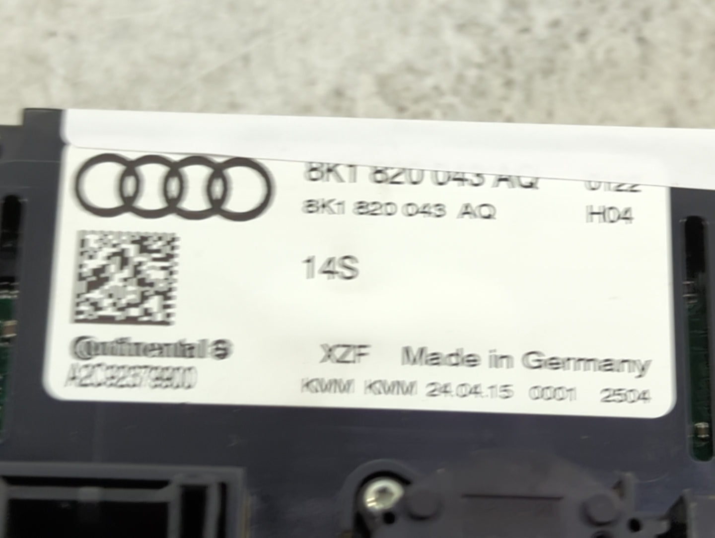 2013-2016 Audi A4 Climate Control Module Temperature AC/Heater Replacement P/N:8K1 820 043 AQ Fits Fits 2013 2014 2015 2016 