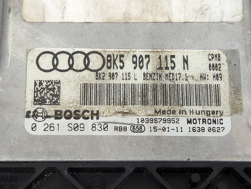 2015 Audi A4 PCM Engine Control Computer ECU ECM PCU OEM P/N:8K5907115N 8K2907115L, 0261S09830 Fits OEM Used Auto Parts