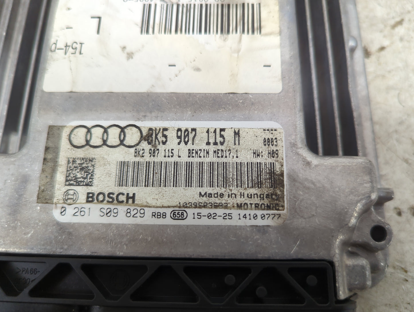 2015 Audi A4 PCM Engine Control Computer ECU ECM PCU OEM P/N:8K5907115M 8K2907115L, 0261S09829 Fits OEM Used Auto Parts - Oe