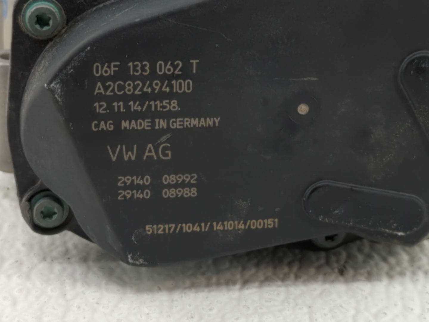 2005-2016 Audi A4 Throttle Body P/N:06F 133 062 G 06F 133 062 Q Fits OEM Used Auto Parts - Oemusedautoparts1.com