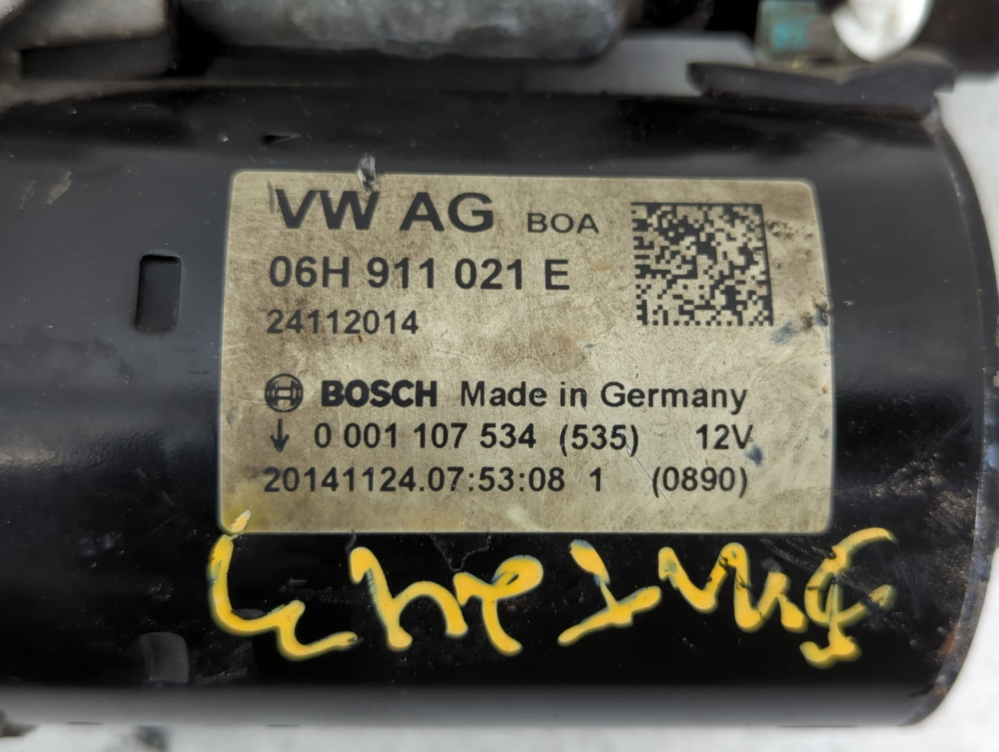 2014-2016 Audi A4 Car Starter Motor Solenoid OEM P/N:06H 911 021 E Fits Fits 2014 2015 2016 2017 OEM Used Auto Parts - Oemus