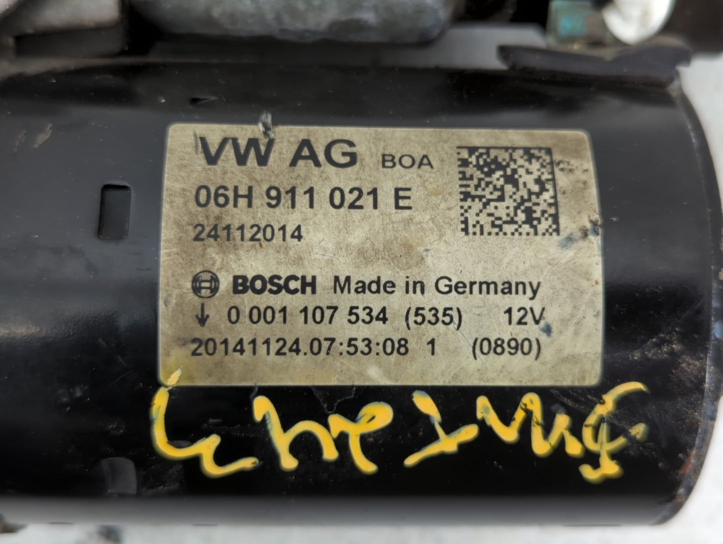 2014-2016 Audi A4 Car Starter Motor Solenoid OEM P/N:06H 911 021 E Fits Fits 2014 2015 2016 2017 OEM Used Auto Parts - Oemus