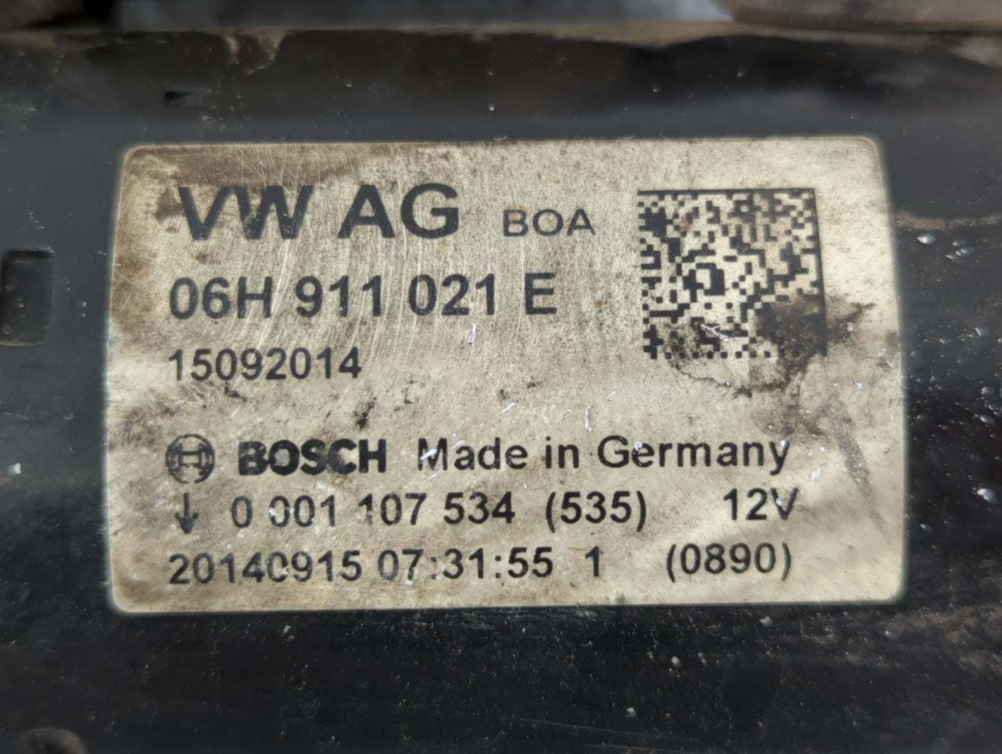 2014-2016 Audi A4 Car Starter Motor Solenoid OEM P/N:15092014 06H 911 021 E Fits Fits 2014 2015 2016 OEM Used Auto Parts - O