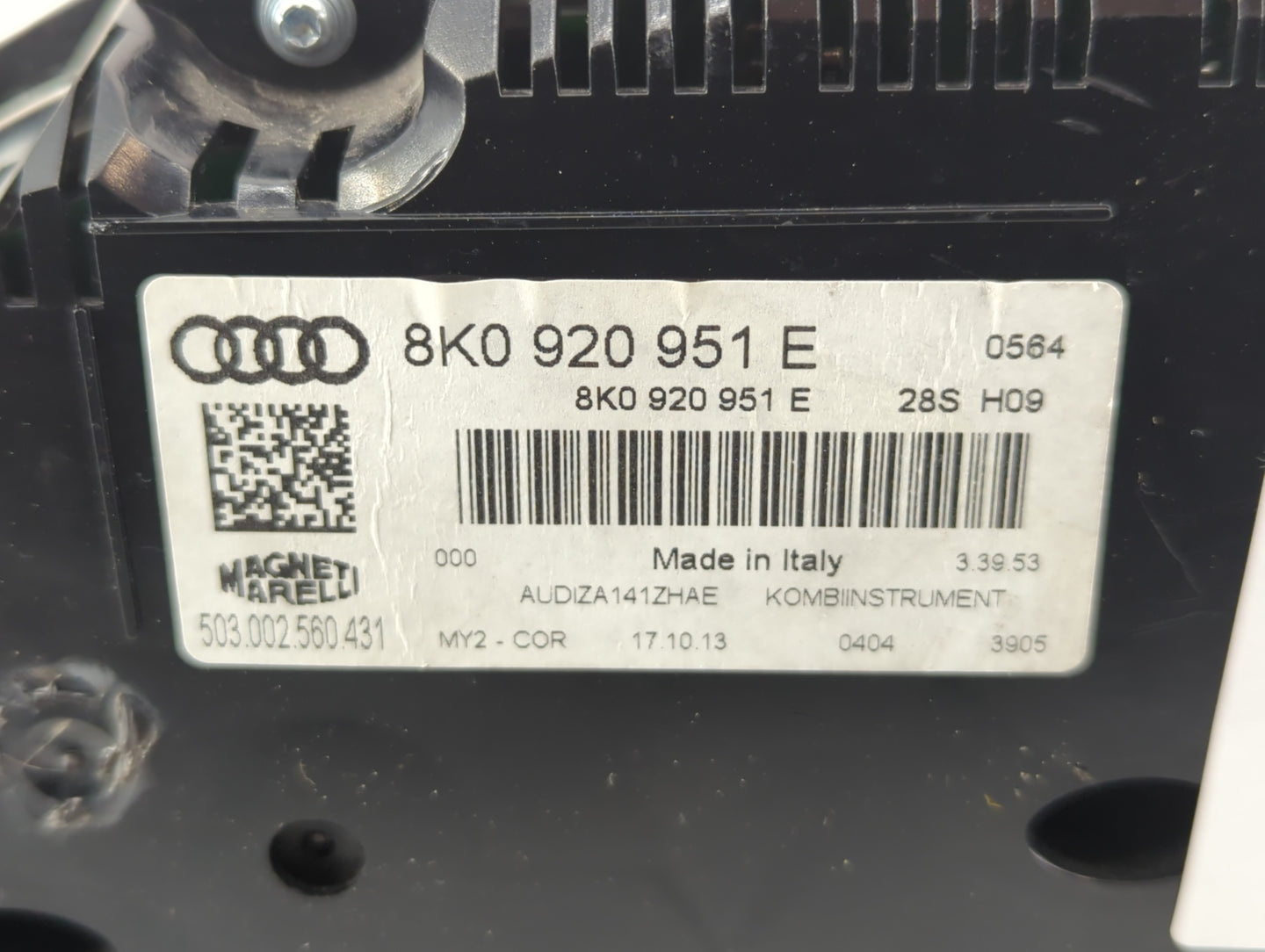 2013-2016 Audi A4 Quattro Instrument Cluster Speedometer Gauges P/N:8K0 920 950 R 8K0 929 983 F Fits Fits 2013 2014 2015 201