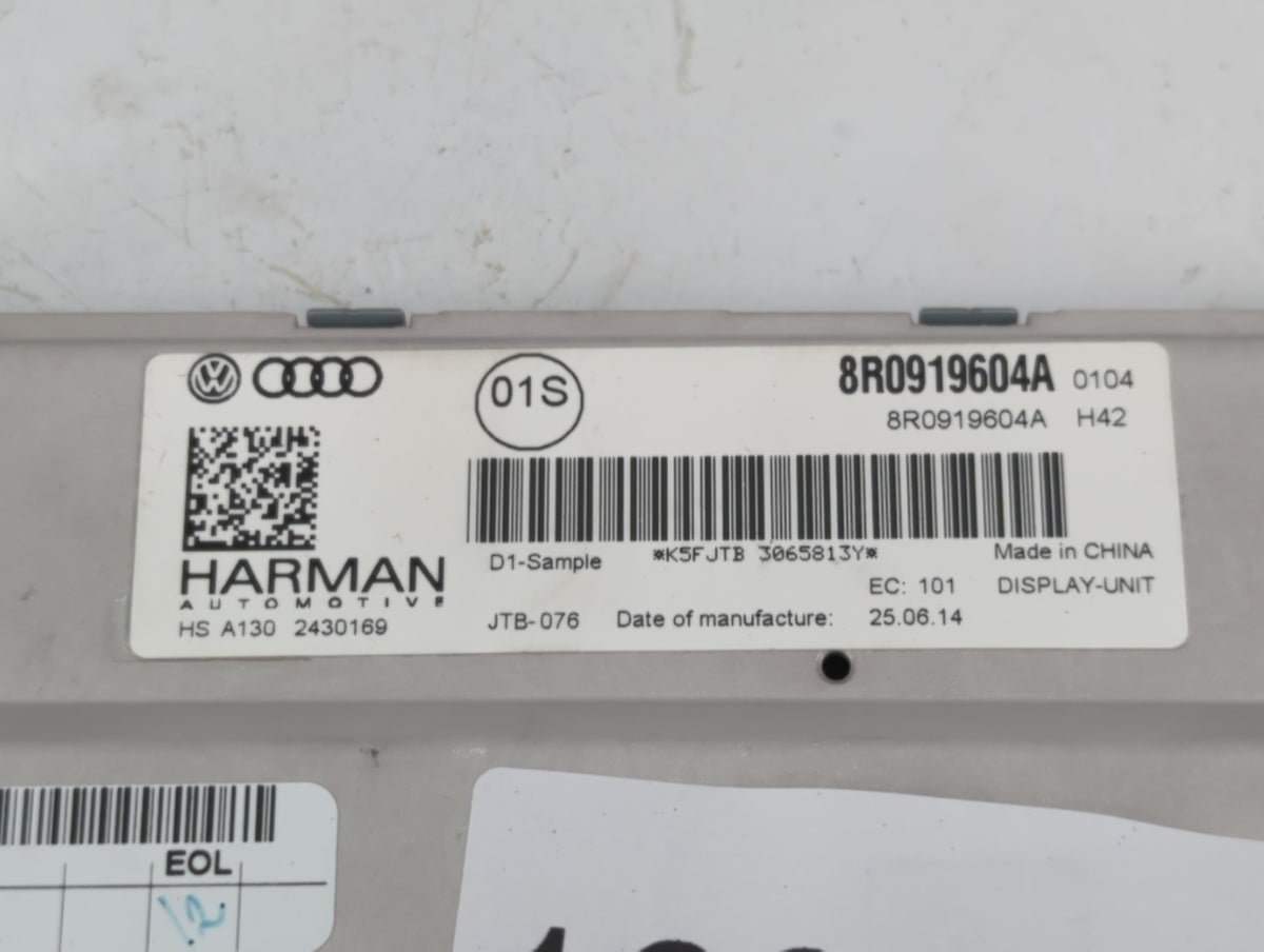 2013-2016 Audi A5 Information Radio Display Screen - Oemusedautoparts1.com