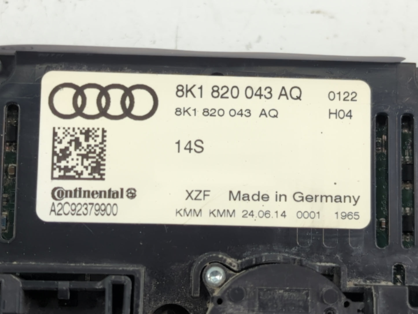 2014-2016 Audi A5 Climate Control Module Temperature AC/Heater Replacement P/N:8K1 820 043 AQ Fits Fits 2013 2014 2015 2016 