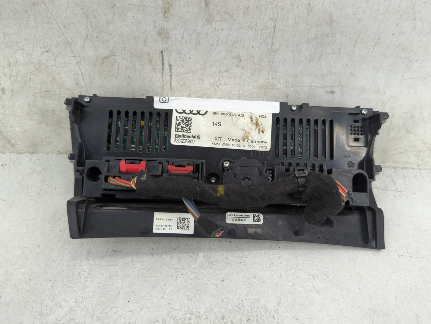 2014-2016 Audi A5 Climate Control Module Temperature AC/Heater Replacement P/N:8K1820043AQ A2C92379900 Fits OEM Used Auto Pa