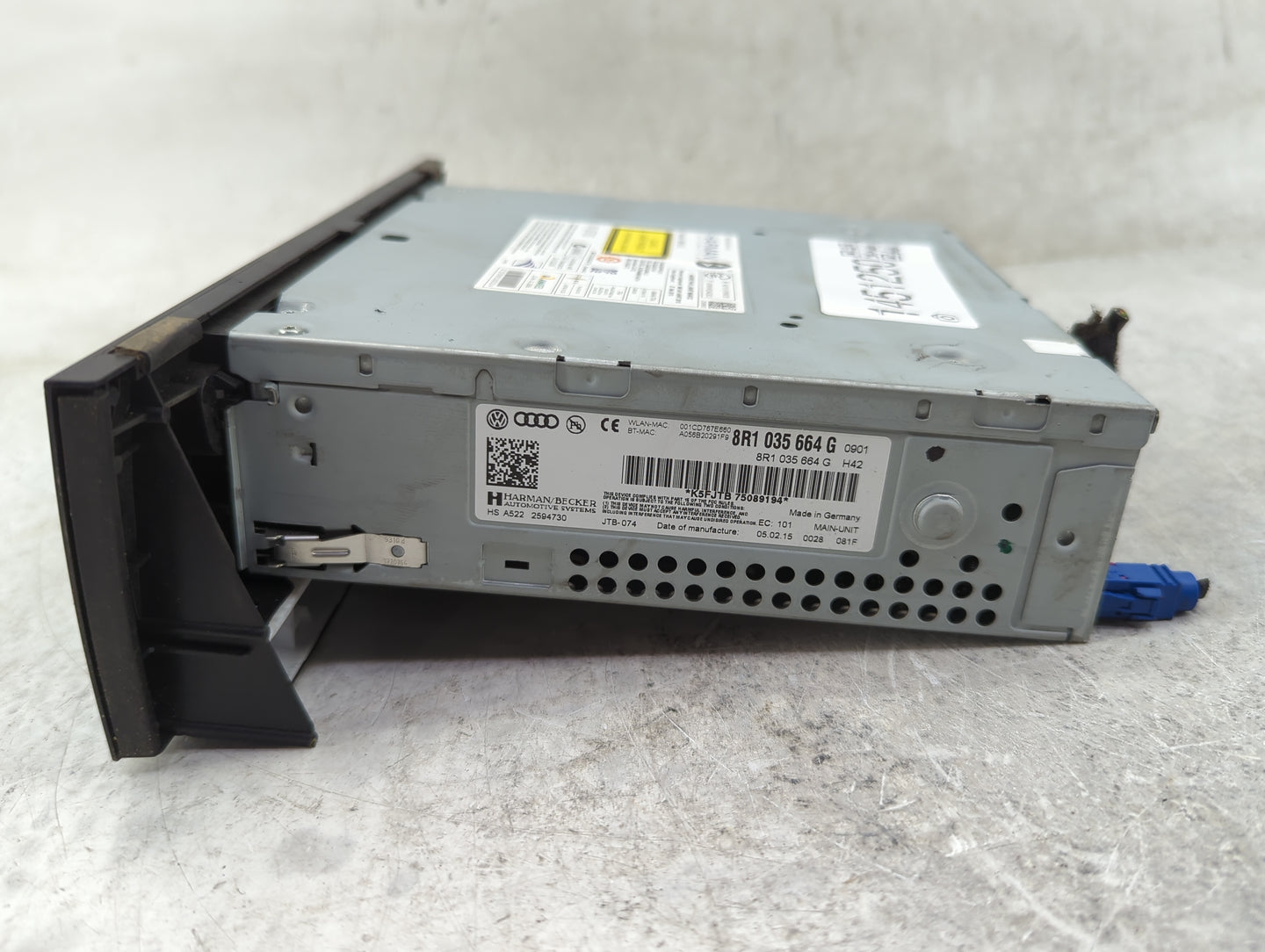 2010-2017 Audi A5 Radio AM FM Cd Player Receiver Replacement P/N:8R1035664G 8R1035664GH42 Fits OEM Used Auto Parts - Oemused