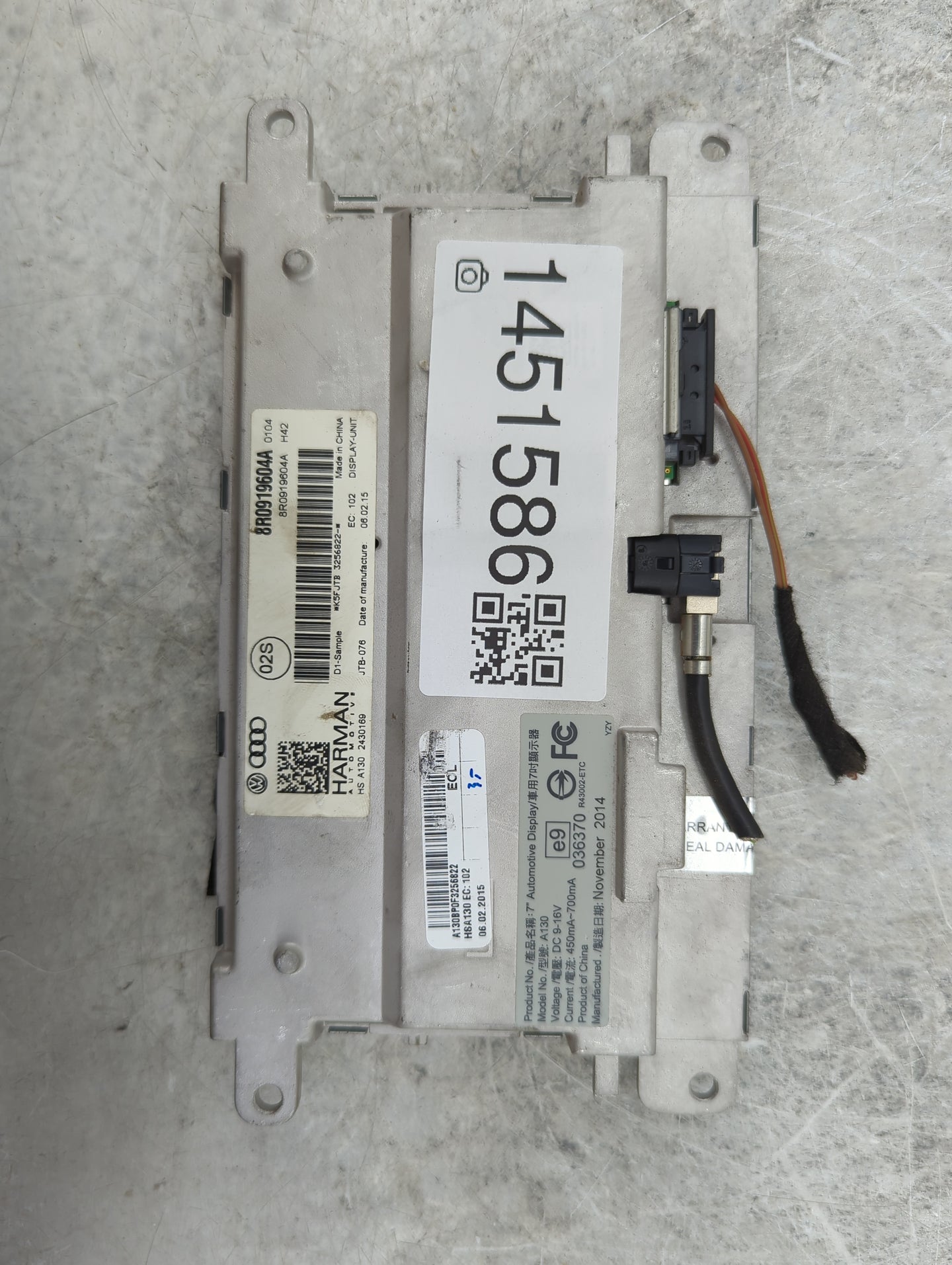 2015 Audi A5 Information Display Screen - Oemusedautoparts1.com