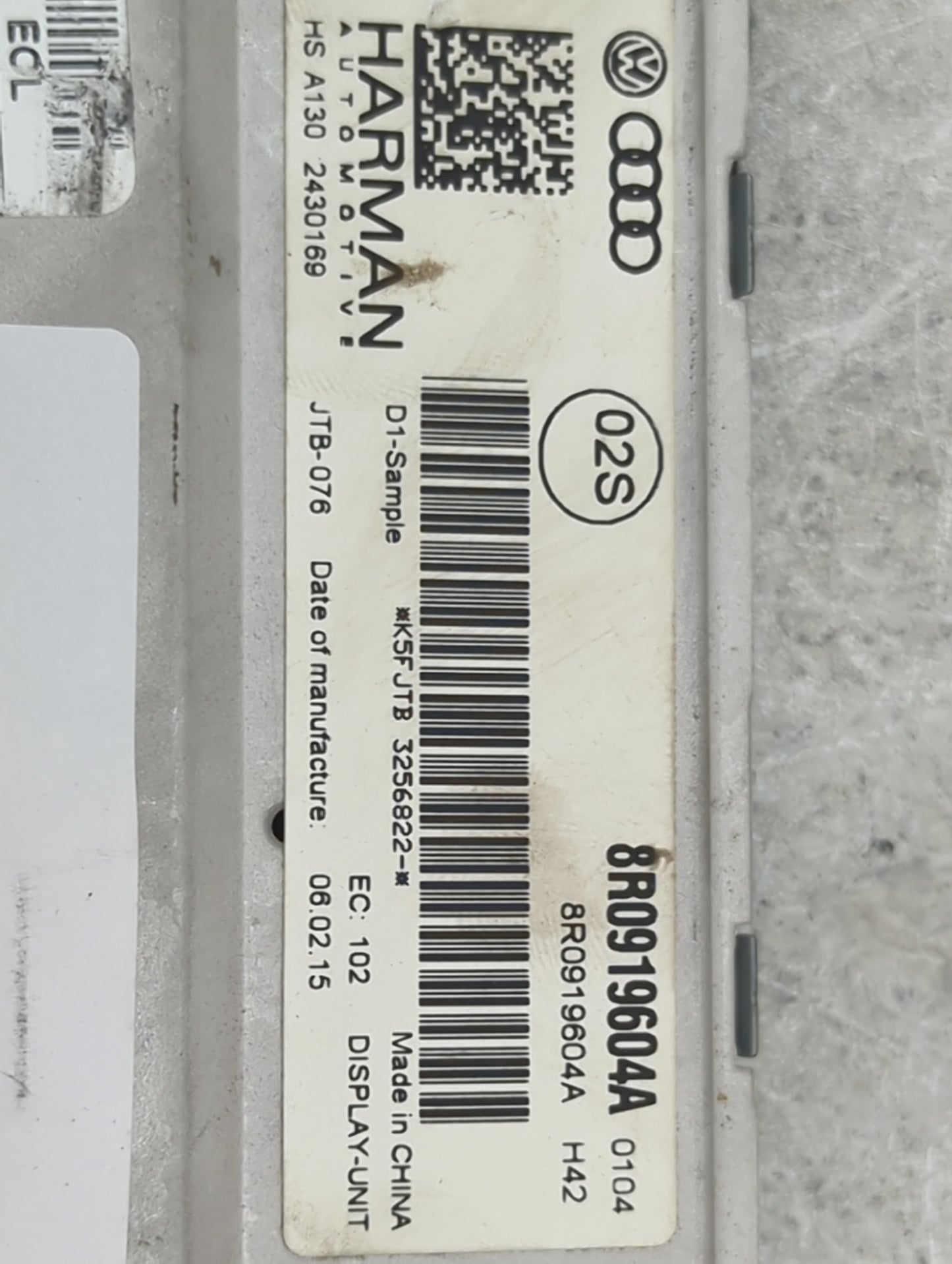 2015 Audi A5 Information Display Screen - Oemusedautoparts1.com