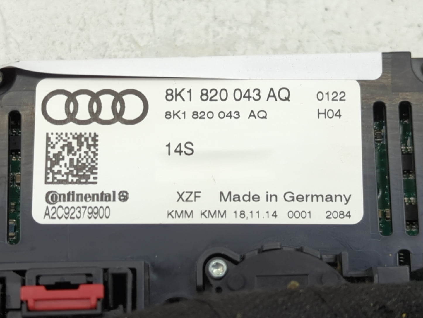 2014-2017 Audi A5 Climate Control Module Temperature AC/Heater Replacement P/N:8K1 820 043 AQ Fits Fits 2013 2014 2015 2016 