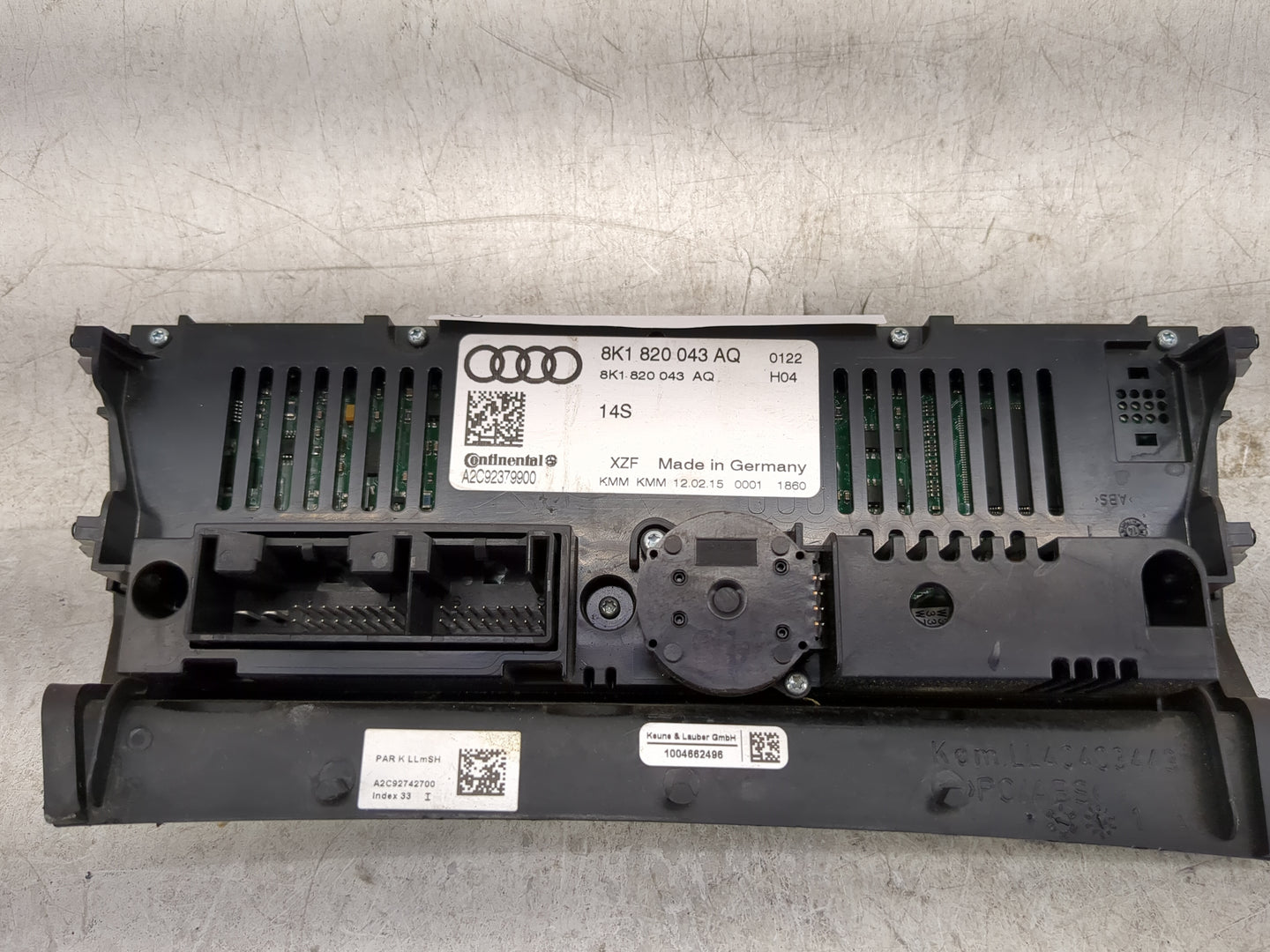 2014-2017 Audi A5 Climate Control Module Temperature AC/Heater Replacement P/N:8K1 820 043 AQ Fits Fits 2013 2014 2015 2016 
