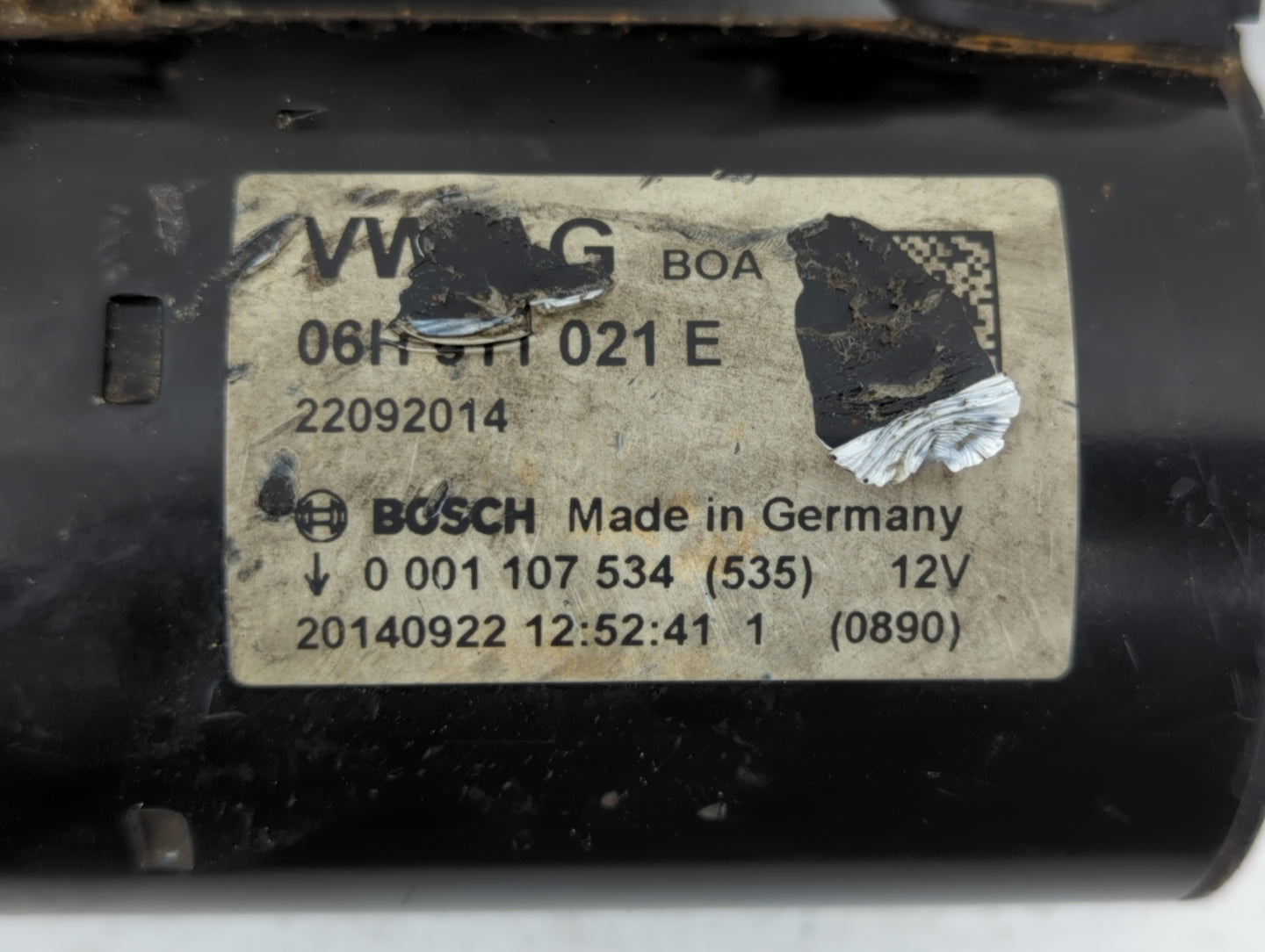 2015-2017 Audi A5 Car Starter Motor Solenoid OEM P/N:06H 911 021 E Fits Fits 2014 2015 2016 2017 OEM Used Auto Parts - Oemus