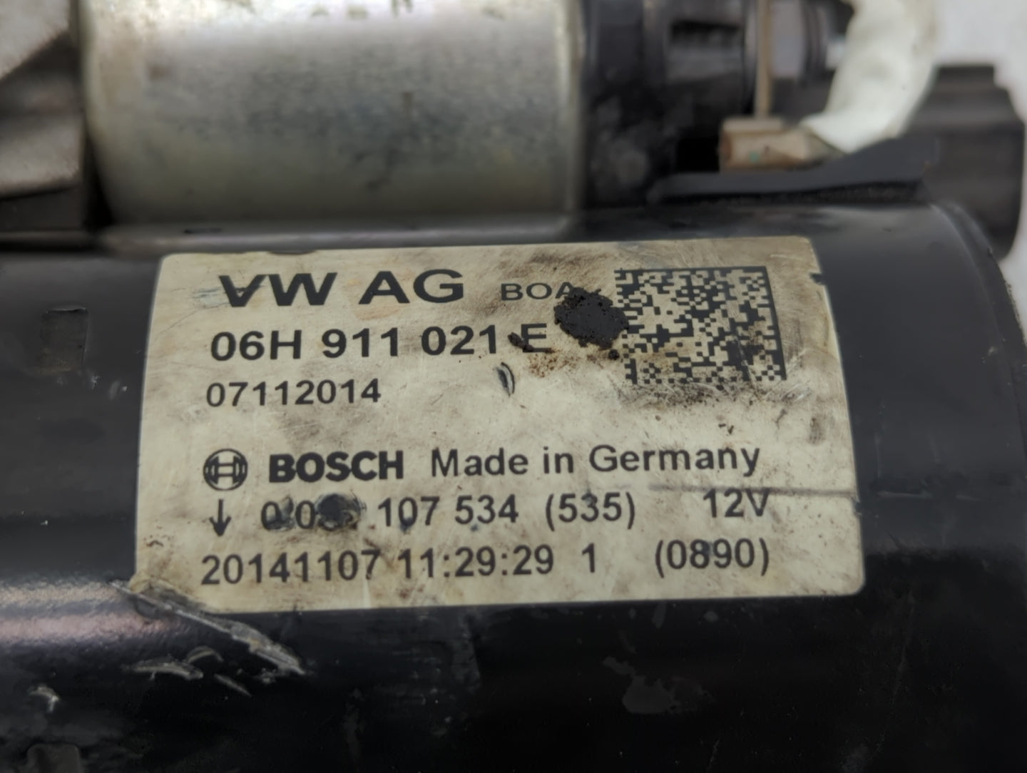 2015-2017 Audi A5 Car Starter Motor Solenoid OEM P/N:29092014 06H 911 021 E Fits Fits 2014 2015 2016 2017 OEM Used Auto Part