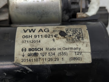 2015-2017 Audi A5 Car Starter Motor Solenoid OEM P/N:29092014 06H 911 021 E Fits Fits 2014 2015 2016 2017 OEM Used Auto Parts