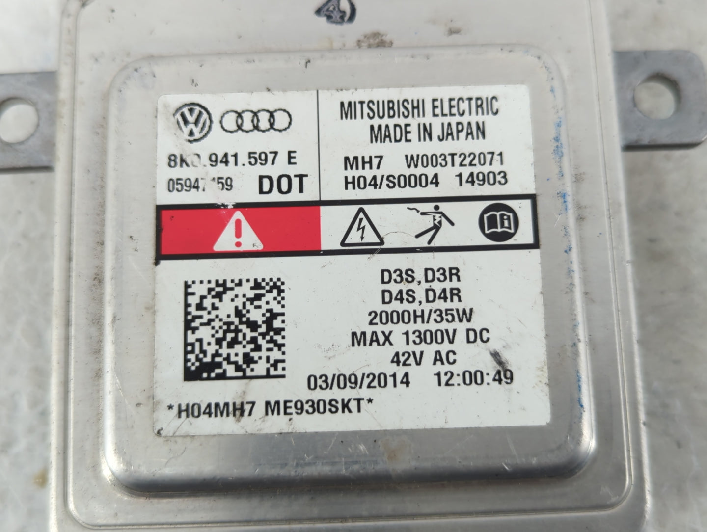 2015 Audi A5 Headlight Ballast Head Light - Oemusedautoparts1.com