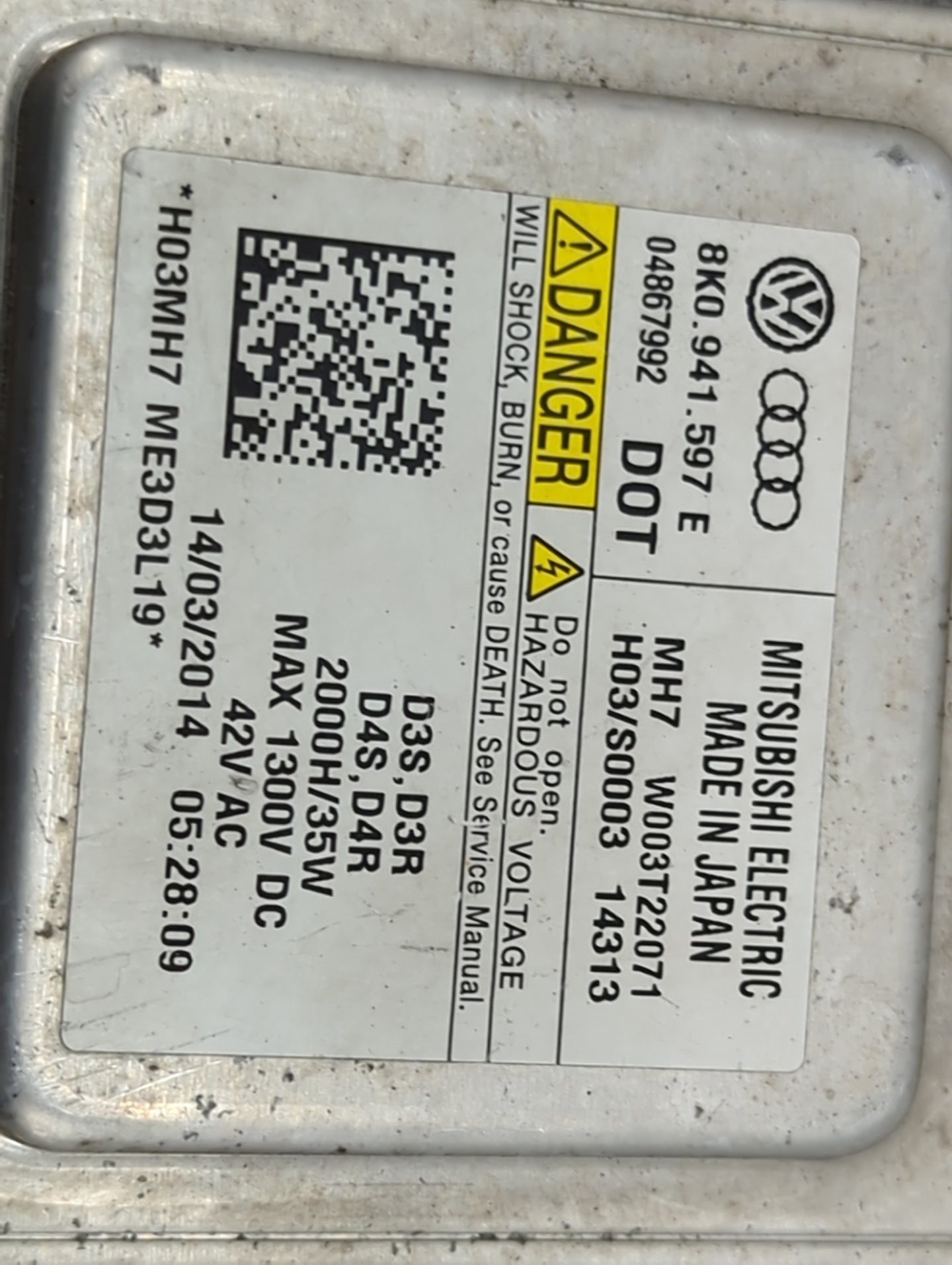 2015 Audi A6 Headlight Ballast Head Light 1463062 - Oemusedautoparts1.com
