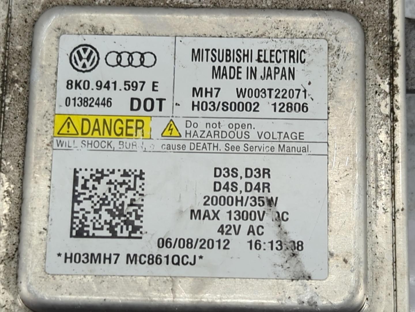 2015 Audi A6 Headlight Ballast Head Light 1463113 - Oemusedautoparts1.com