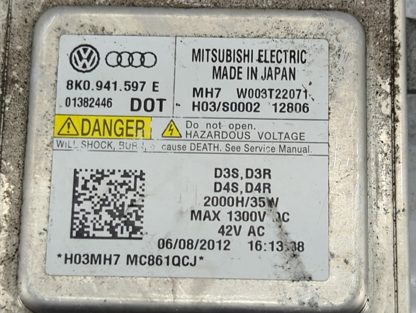 2015 Audi A6 Headlight Ballast Head Light 1463113 - Oemusedautoparts1.com