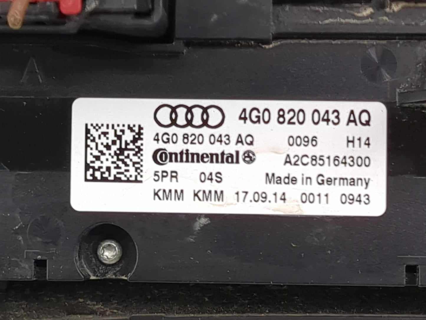 2014-2017 Audi A6 Climate Control Module Temperature AC/Heater Replacement P/N:4G0820043AQ A2C85164300 Fits OEM Used Auto Pa