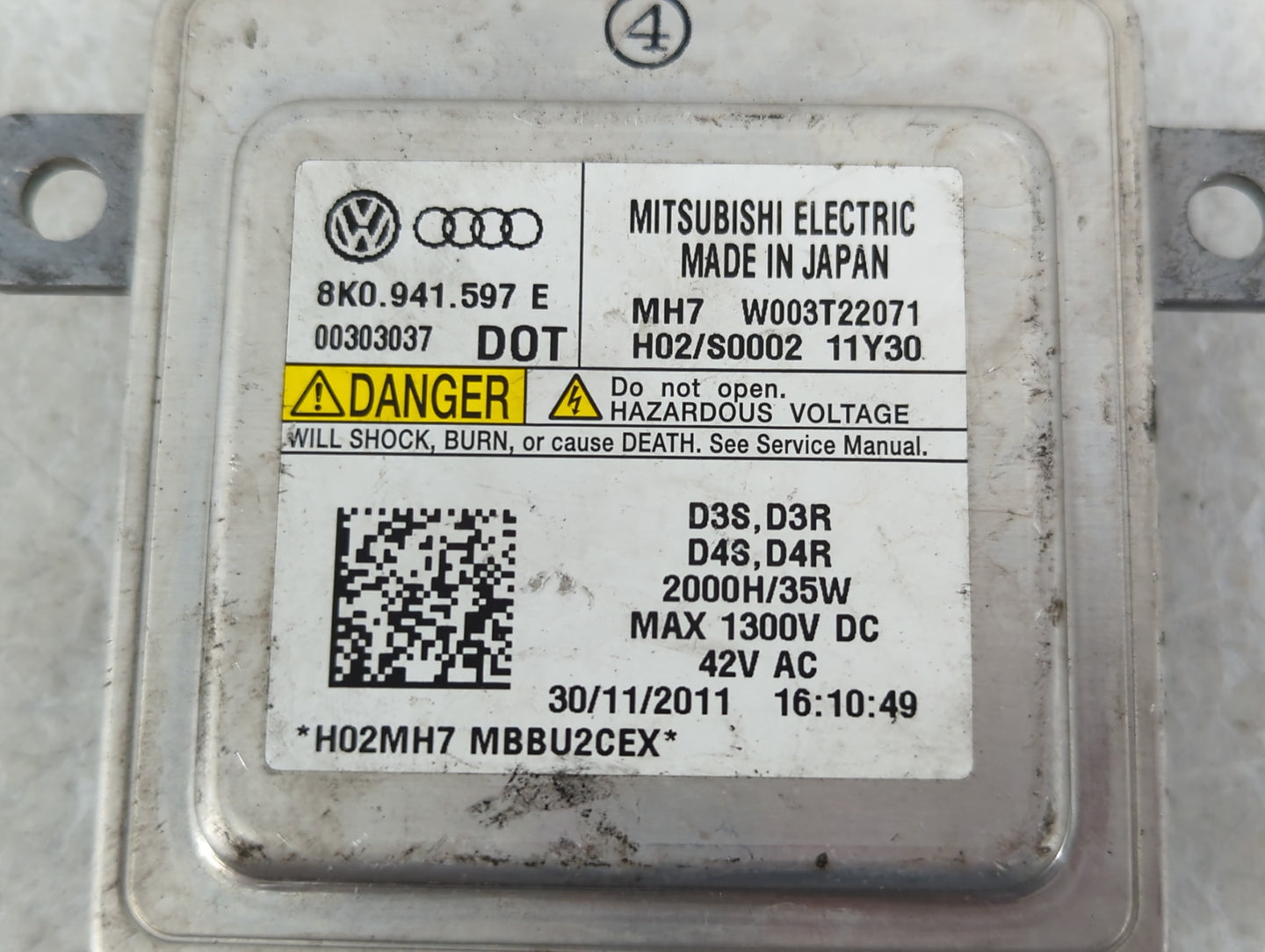 2015 Audi A6 Headlight Ballast Head Light - Oemusedautoparts1.com