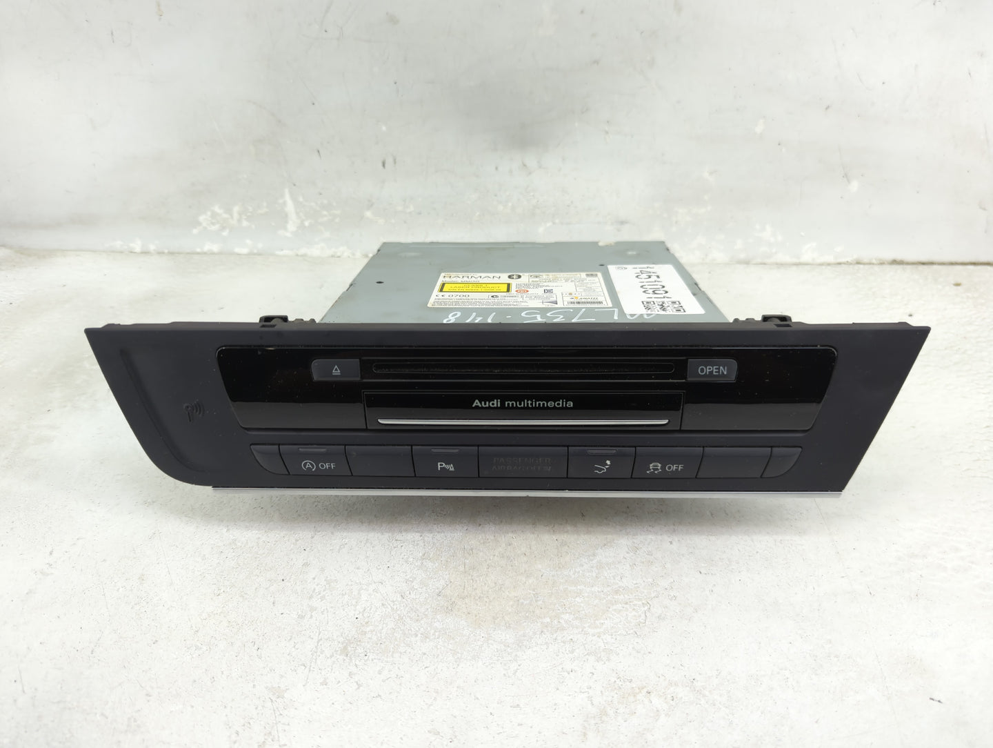 2012-2015 Audi A7 Radio AM FM Cd Player Receiver Replacement P/N:MMI3G 4G0035 Fits Fits 2012 2013 2014 2015 OEM Used Auto Pa