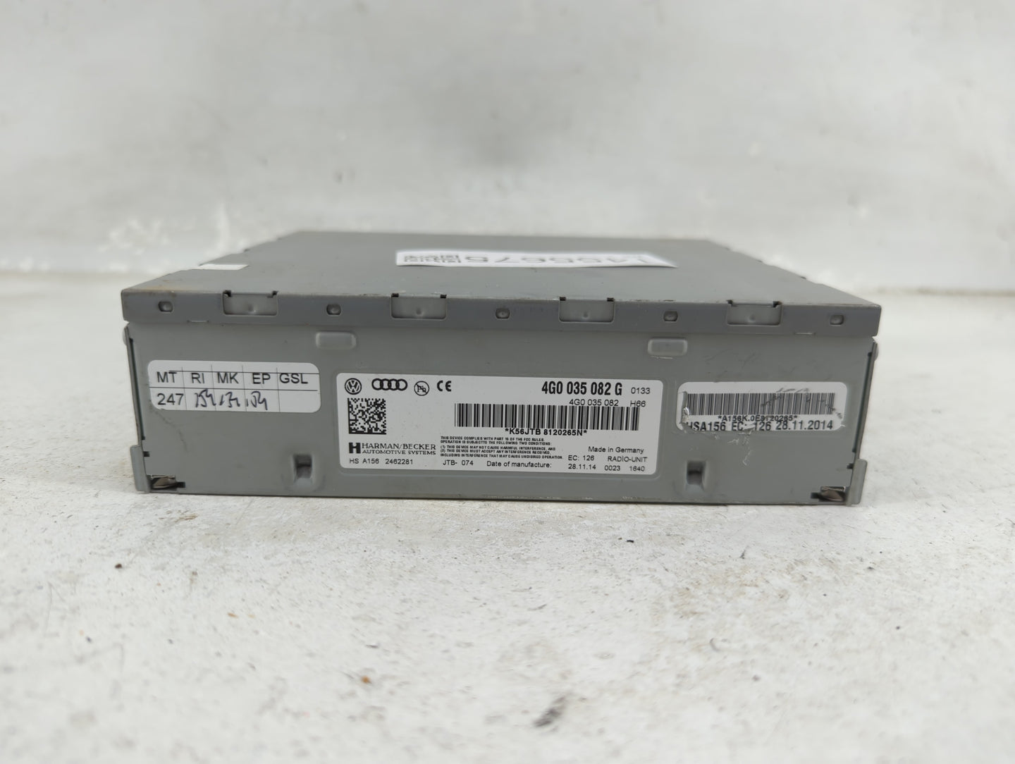 2015-2016 Audi Q3 Radio AM FM Cd Player Receiver Replacement P/N:4G0 035 082 G Fits OEM Used Auto Parts - Oemusedautoparts1.