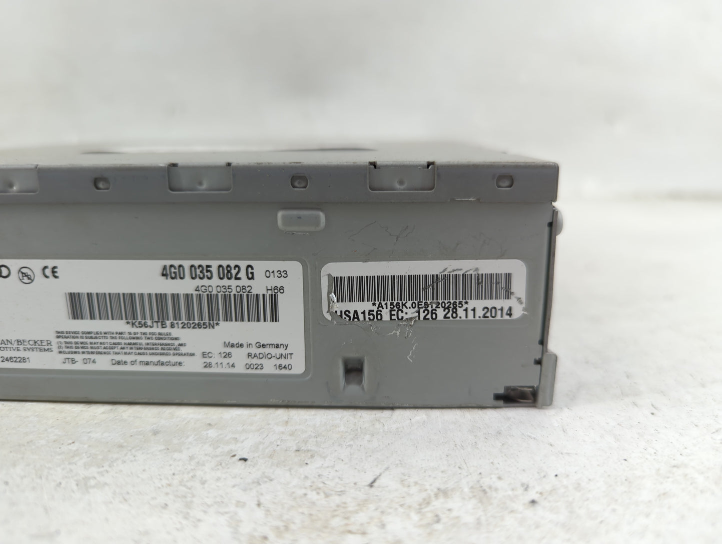 2015-2016 Audi Q3 Radio AM FM Cd Player Receiver Replacement P/N:4G0 035 082 G Fits OEM Used Auto Parts - Oemusedautoparts1.