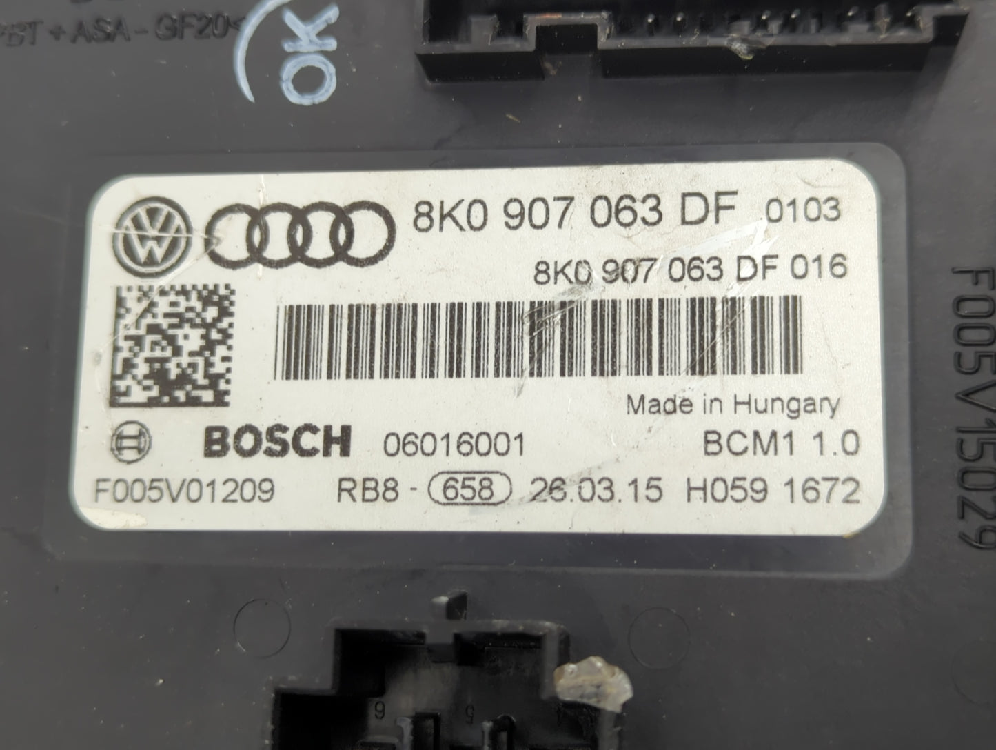 2013-2017 Audi Q5 Chassis Control Module Ccm Bcm Body Control - Oemusedautoparts1.com