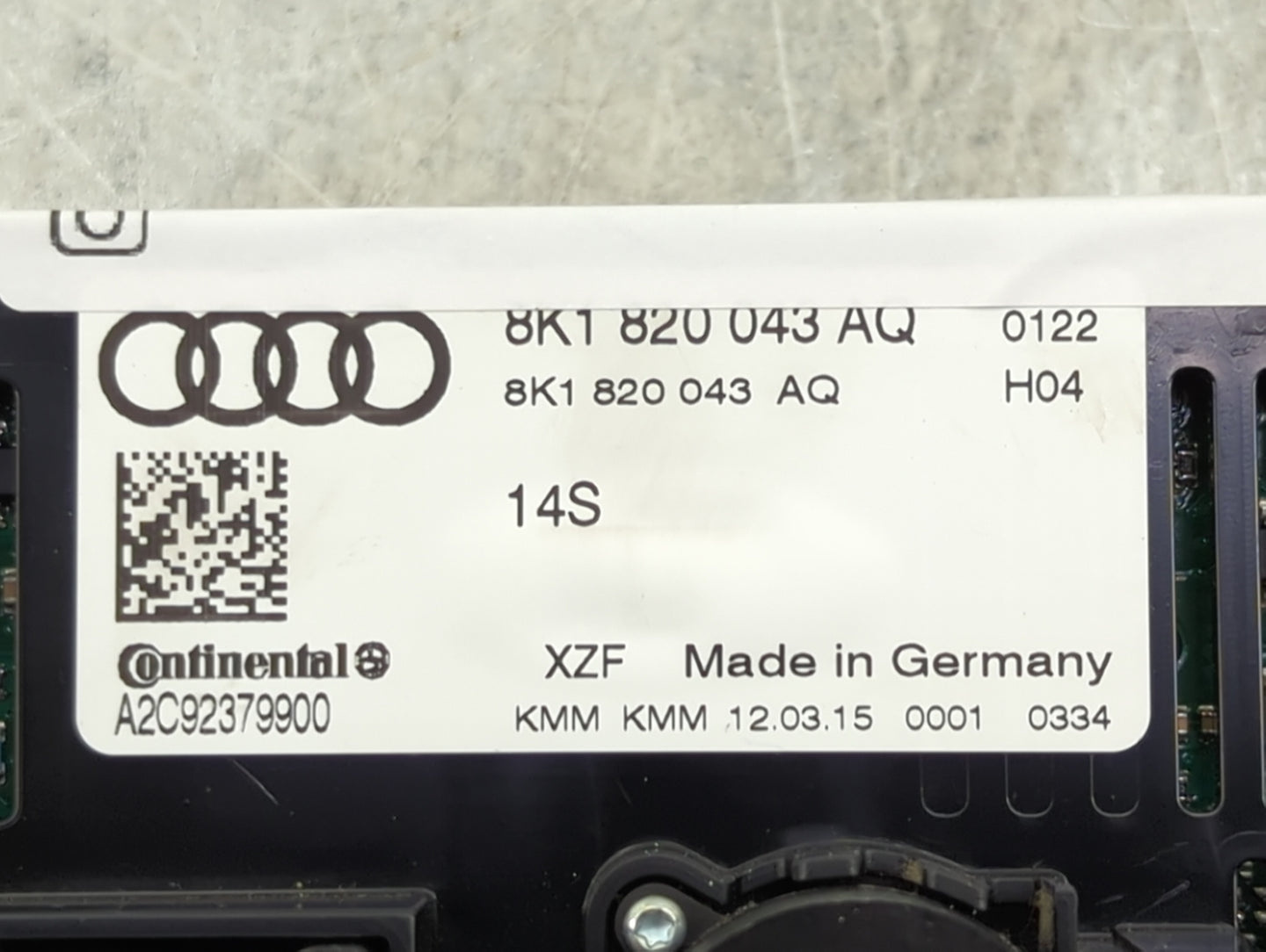 2013-2017 Audi Q5 Climate Control Module Temperature AC/Heater Replacement P/N:8K1820043AQ A2C92379900 Fits OEM Used Auto Pa