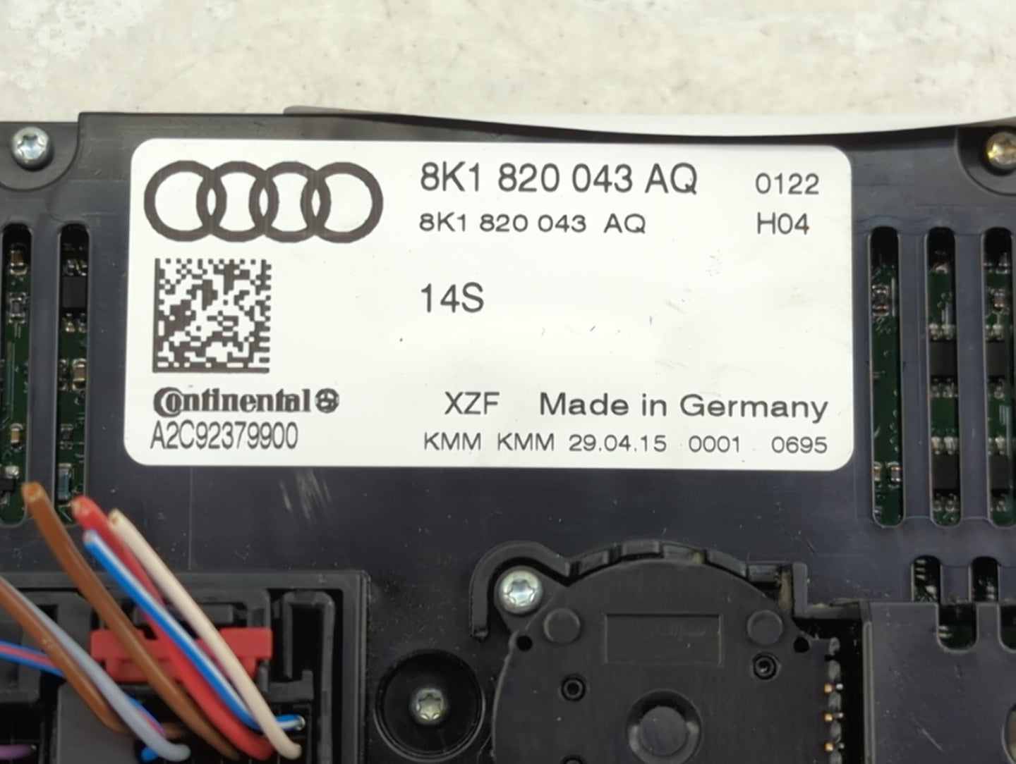 2013-2017 Audi Q5 Climate Control Module Temperature AC/Heater Replacement P/N:8K1 820 043 AQ Fits Fits 2013 2014 2015 2016 