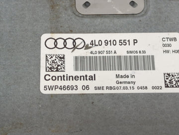 2013-2015 Audi Q7 PCM Engine Control Computer ECU ECM PCU OEM P/N:4L0910551P 4L0907551A, 5WP46693 Fits Fits 2013 2014 2015 OEM Used Auto Parts