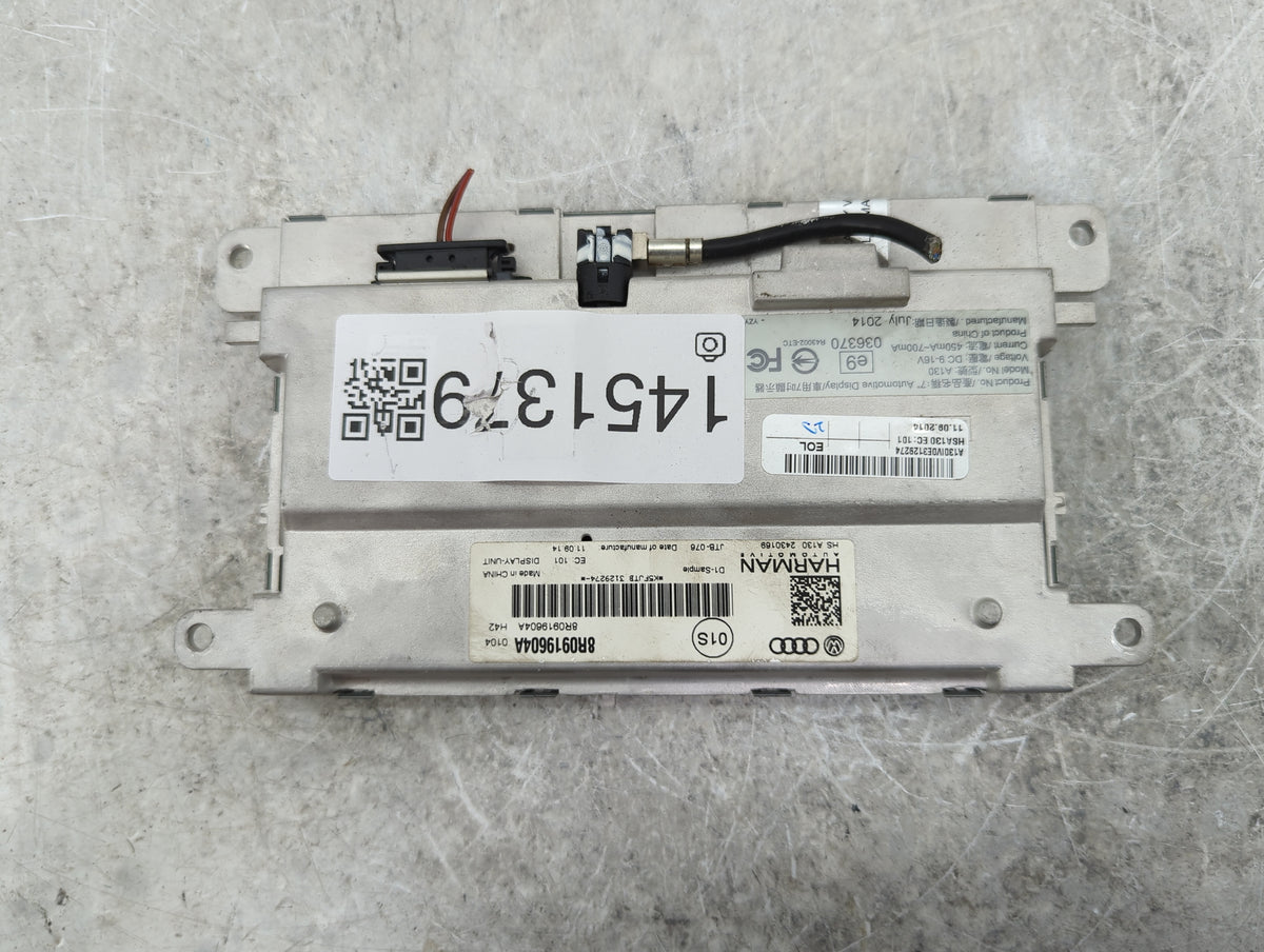 2013-2015 Audi Q7 Information Radio Display Screen 1451379 - Oemusedautoparts1.com