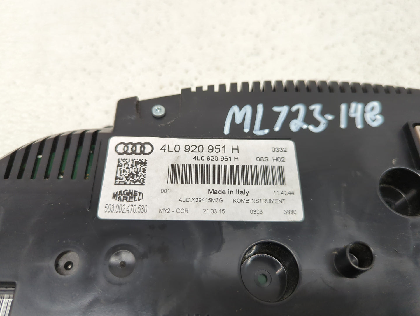 2013-2015 Audi Q7 Instrument Cluster Speedometer Gauges P/N:4L0920951H 503002470530 Fits Fits 2013 2014 2015 OEM Used Auto P