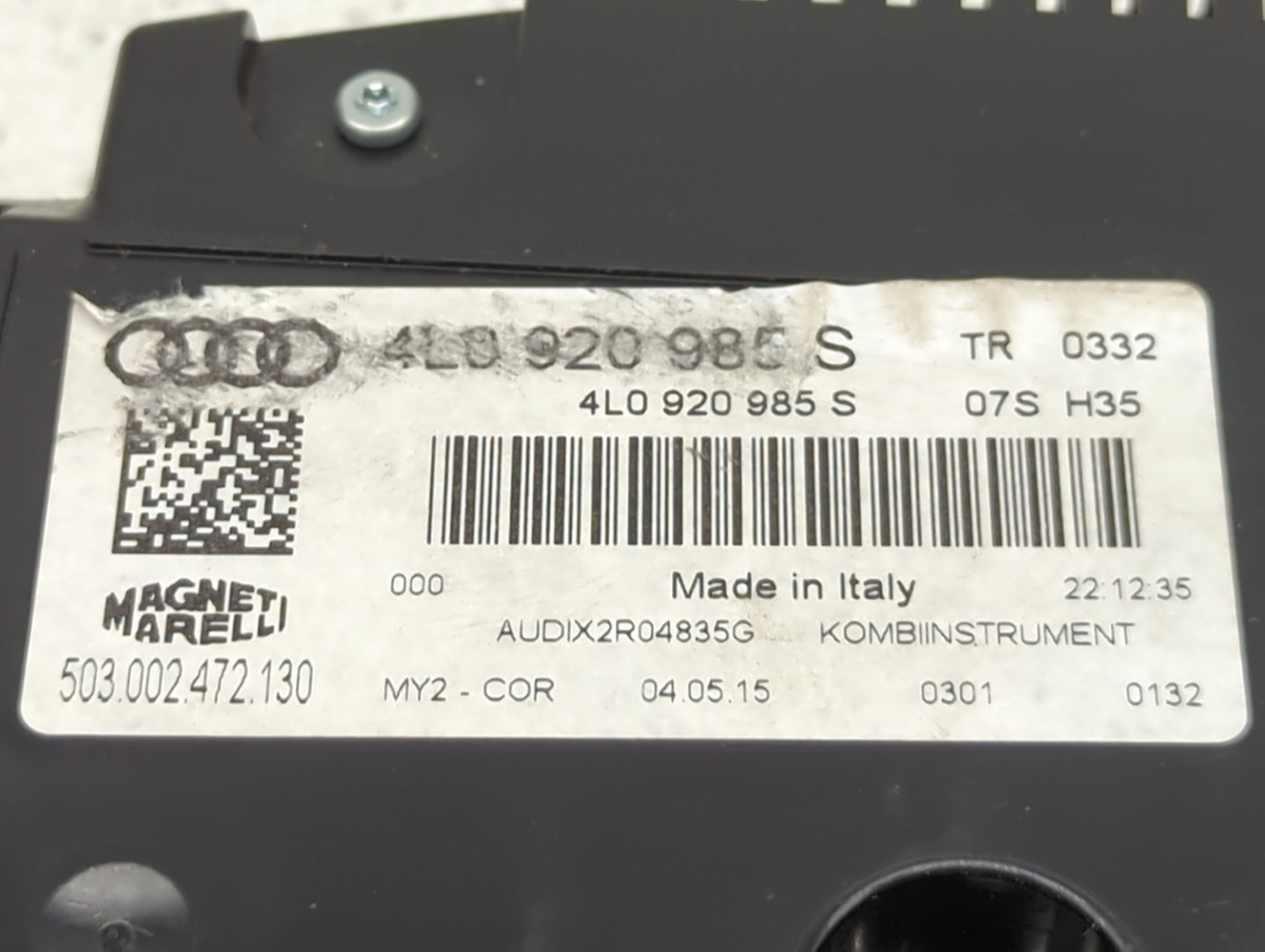 2013-2015 Audi Q7 Instrument Cluster Speedometer Gauges P/N:4L0920985S 503002472130 Miles:119K Fits Fits 2013 2014 2015 OEM 