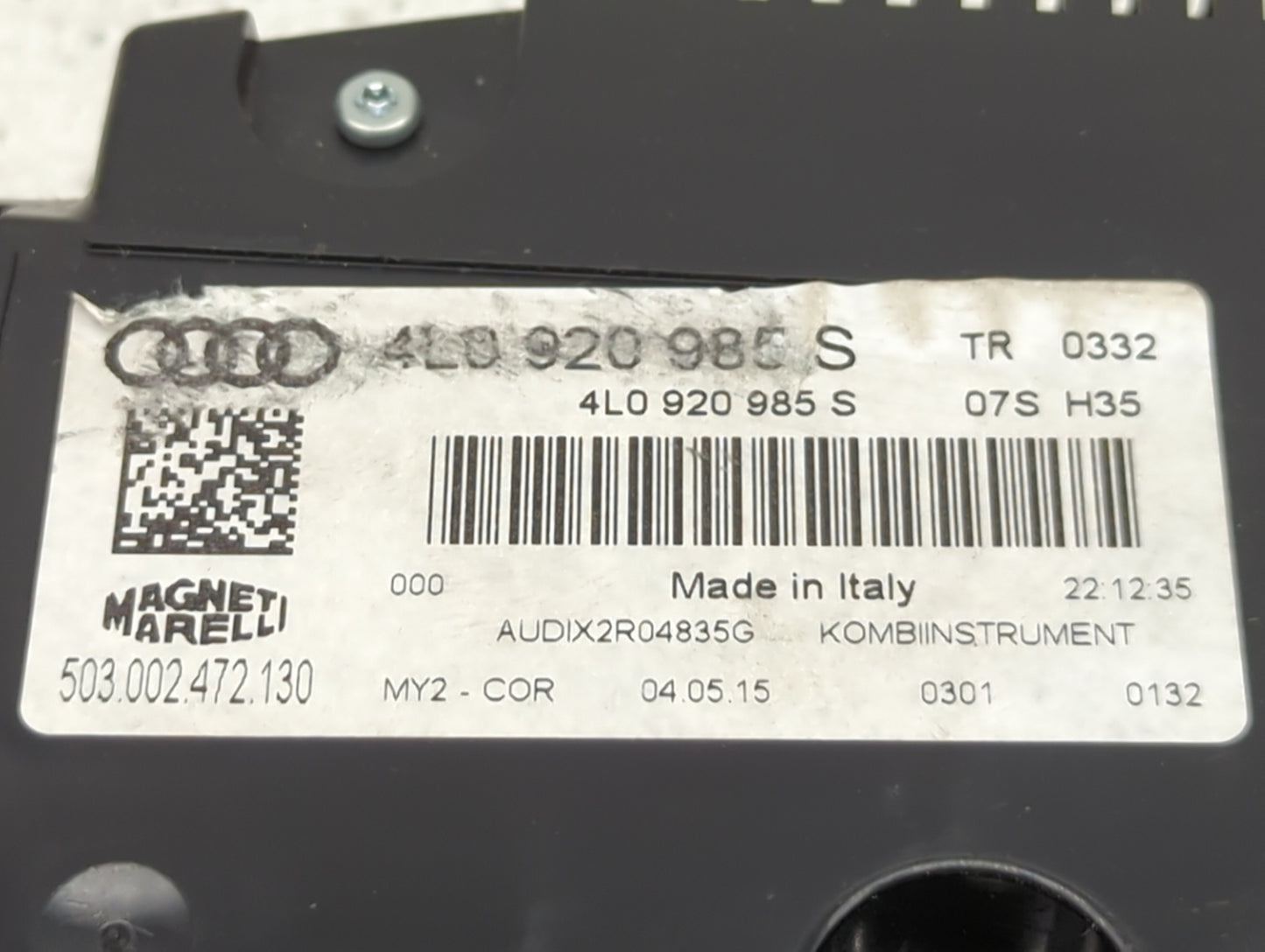 2013-2015 Audi Q7 Instrument Cluster Speedometer Gauges P/N:4L0920985S 503002472130 Miles:119K Fits Fits 2013 2014 2015 OEM 