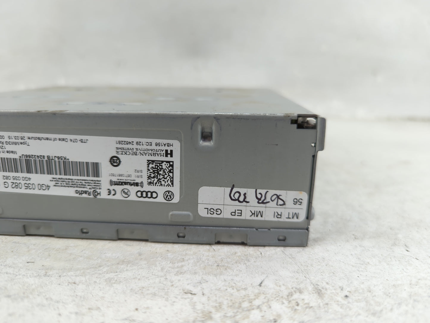 2013-2015 Audi Q7 Radio AM FM Cd Player Receiver Replacement P/N:4G0 035 082 G Fits OEM Used Auto Parts - Oemusedautoparts1.