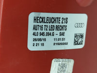 2010-2015 Audi Q7 Tail Light Assembly Passenger Right OEM P/N:4L0 945 094 G Fits Fits 2010 2011 2012 2013 2014 2015 OEM Used